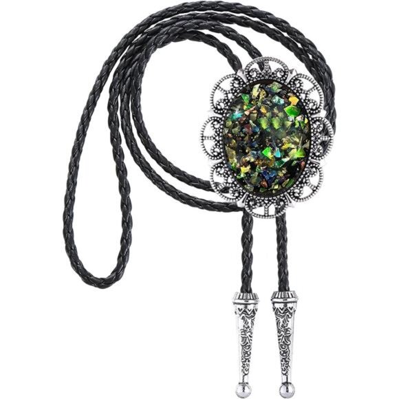Bolo Tie Leather Necktie, 07 - Picture 1 of 7